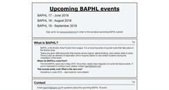 Desktop Screenshot of baphl.org